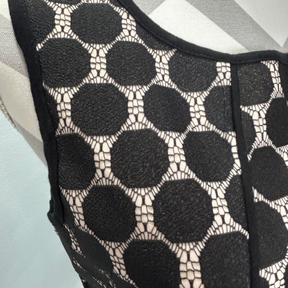 Weston Wear Black‎ White Polka Dot Peplum Top Sleeveless Women's Size M - Picture 8 of 11